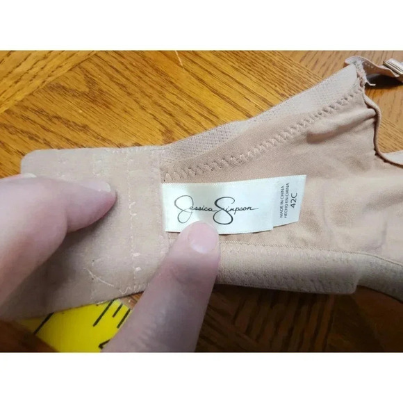 Jessica Simpson Biege Pink Unwire Padded Bra Size 42C - Picture 8 of 12